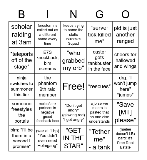 18 Shot (24 Splenda) EDENS VERSE BINGO Card