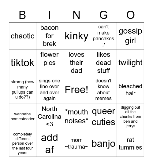 Mollie Bingo Card