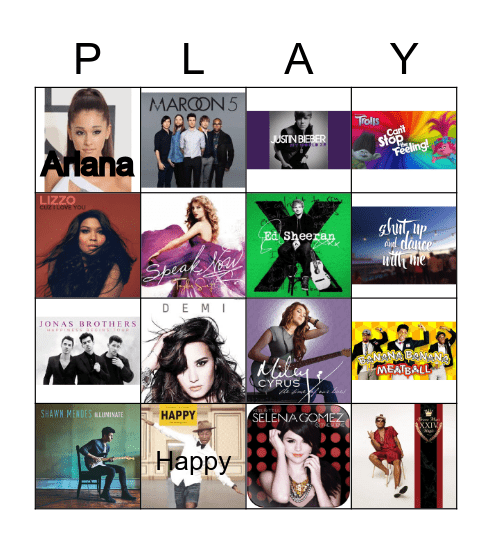 Music Bingo Card