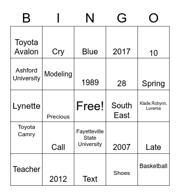 Celita 31st Quarantine BINGO Card