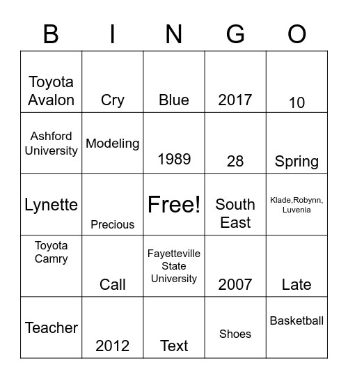 Celita 31st Quarantine BINGO Card