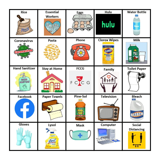 COVID-19 BINGO Card