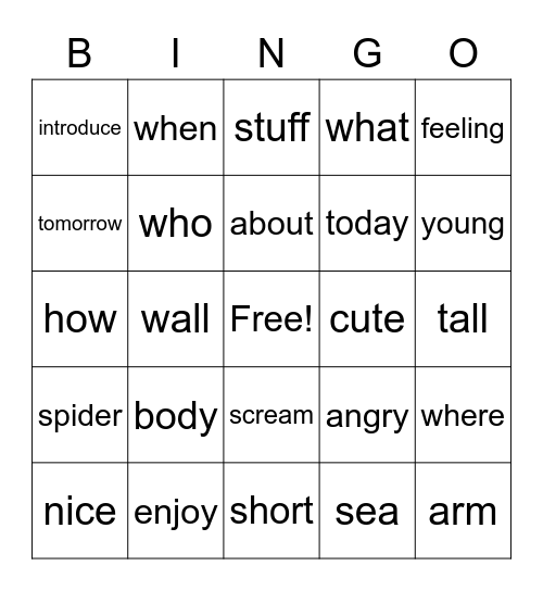 Tosc's family Bingo Card