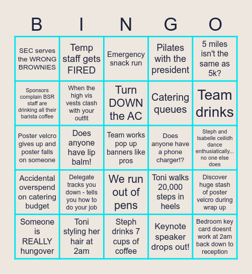 BSR BINGO! Bingo Card