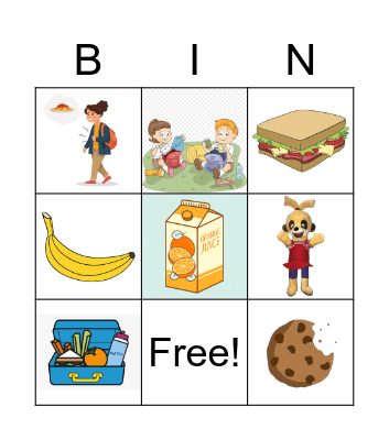 FOOD BINGO Card