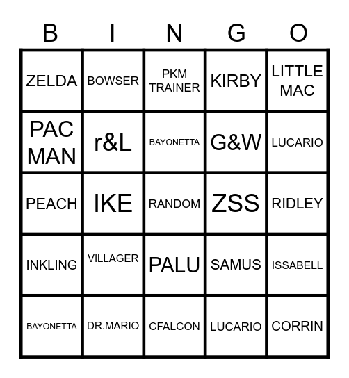 SMASH BINGO Card