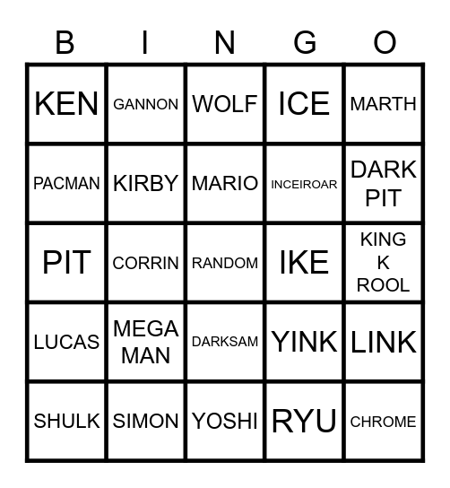 SMASH BINGO Card