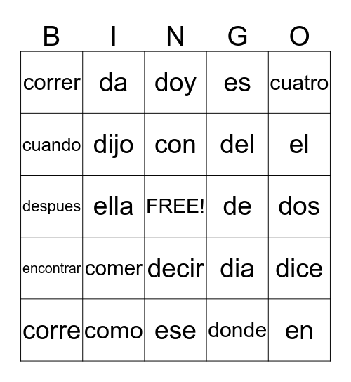 Bingo Card