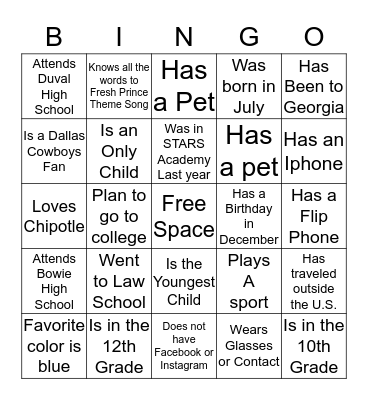 Bingo Card