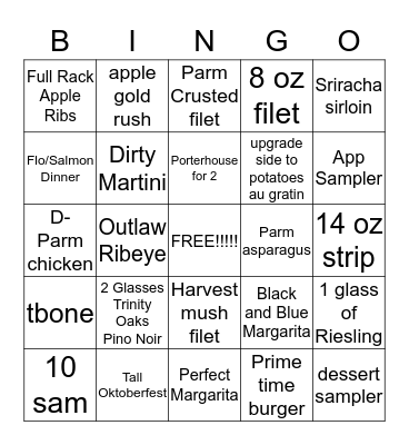 Longhorn Bingo Card