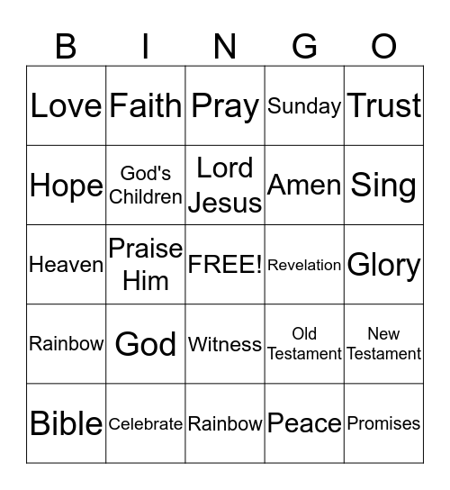 Discovery Point: We have hope because Jesus is coming back Bingo Card