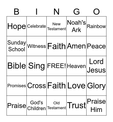 Discovery Point; We hope becasue Jesus is coming back.  Bingo Card