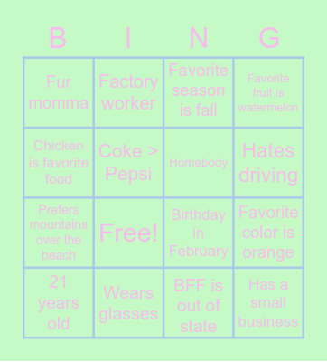 Bingo Card