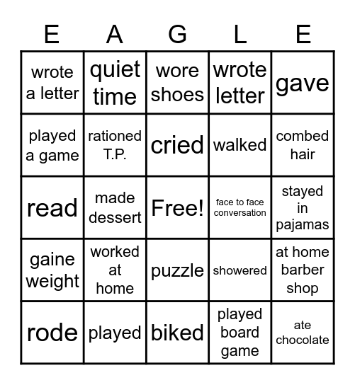 GCS Bingo Card