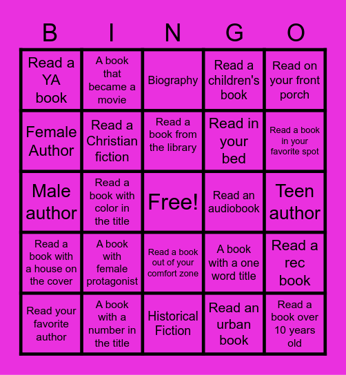 Readers and  the Authors We Love Bingo Card