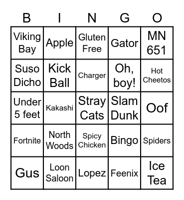 Zingo 3106198 Bingo Card