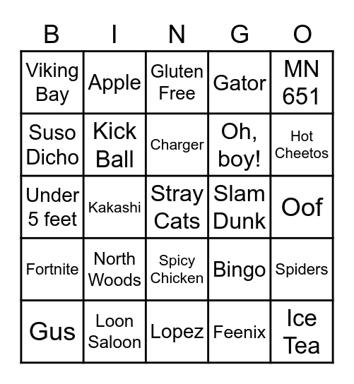 Zingo 3106198 Bingo Card