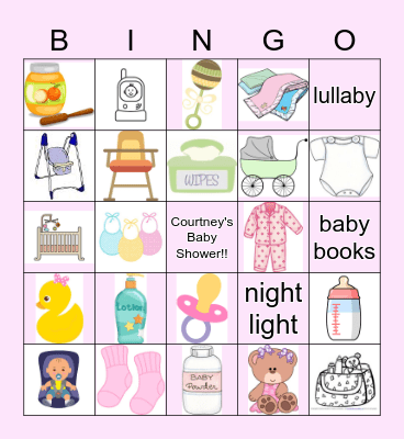 Courtney's Baby Shower Bingo Card