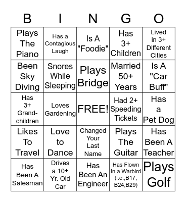 WHO DUN IT Bingo Card
