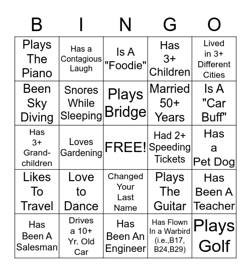 WHO DUN IT Bingo Card