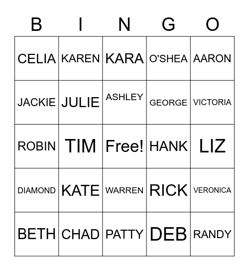 GENESIS VILLAGE STAFF Bingo Card