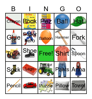 Family Bingo Card