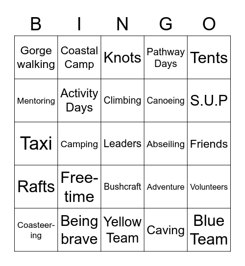 YAT Bingo Card