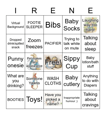 BABY SHOWER Bingo Card