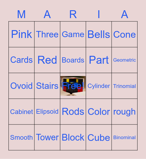Montessori Bingo Card