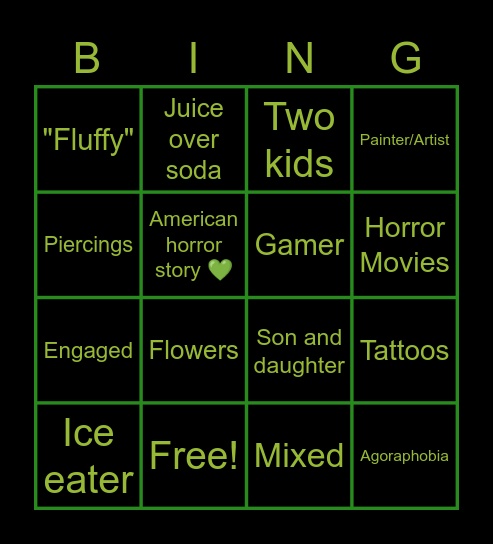 Cristina Bingo Card