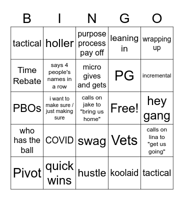 Lingo Bingo Card