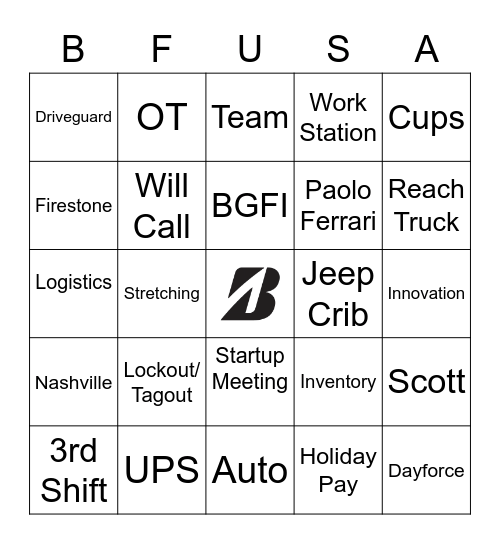 TEAMMATE APPRECIATION Bingo Card