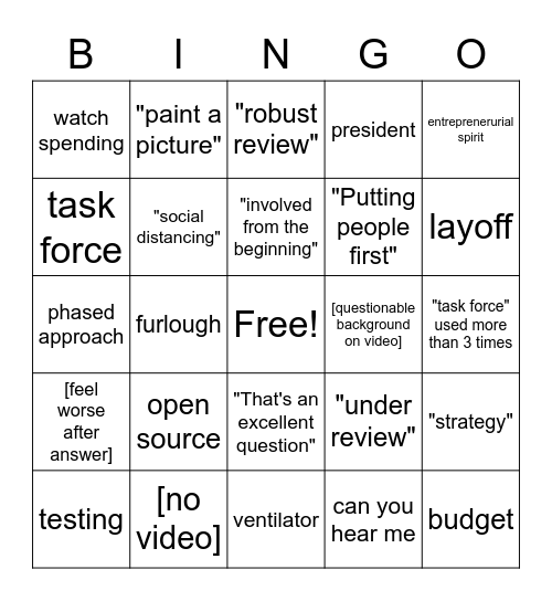 GT Bingo Card