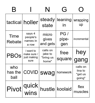 Lingo Bingo Card