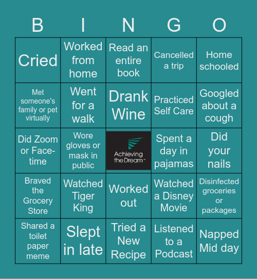 ATD Quarantine Bingo Card