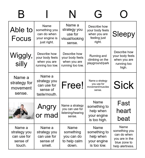 ALERT Program Bingo Card