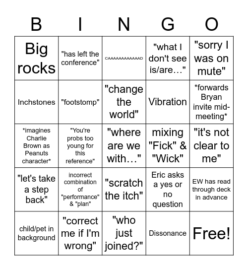 CTM Bingo Card