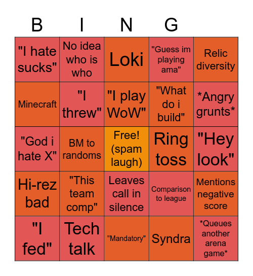 Play mariir online Bingo Card