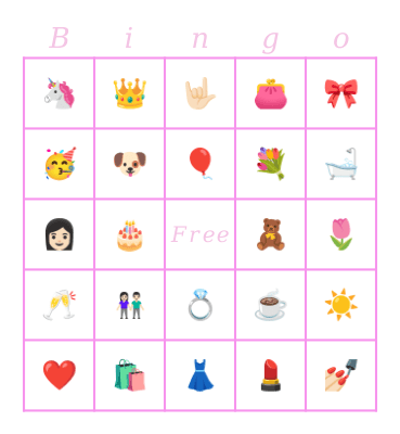 Mother’s Day Bingo Card