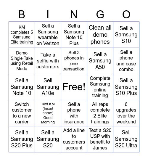 Wireless Advocates KM Contest Bingo Card Wireless Advocates KM Contest Bingo Card