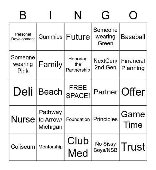 Spring Leadership - Saturday Morning Bingo Card