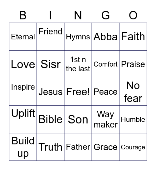 PCC BINGO Card