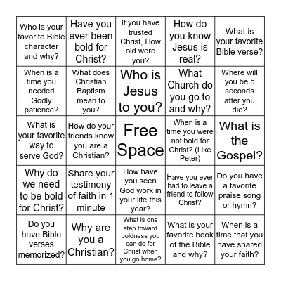 BOLDER SAUCE BINGO Card