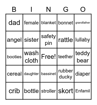 Carlie Bingo Card