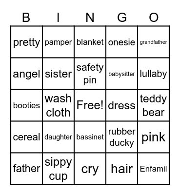 Carlie Bingo Card