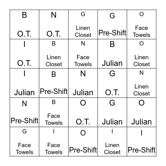 Bingo Card