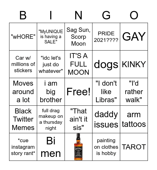 VERNON THOMAS Bingo Card