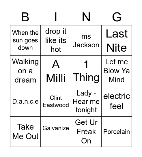 High School Classics Bingo Card