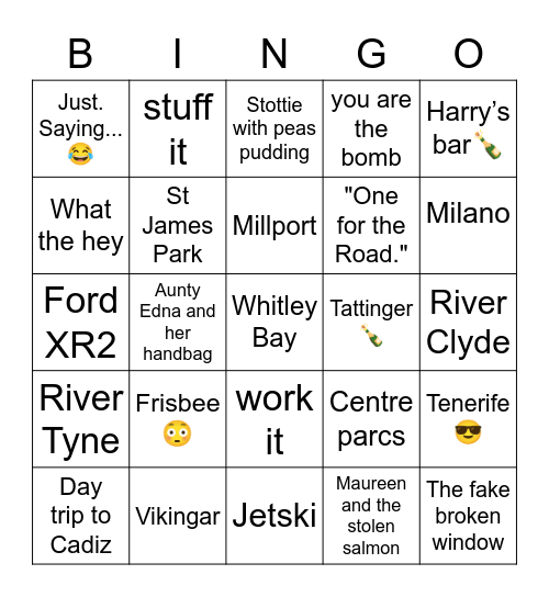 Zoom Bingo Card