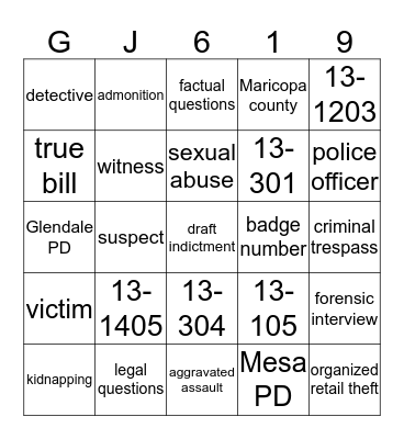 Dan Hadley Bingo Card